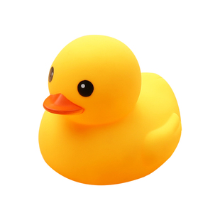 宝宝婴儿戏水洗澡玩具小黄鸭游泳池小鸭子玩具软胶捏捏叫解压神器