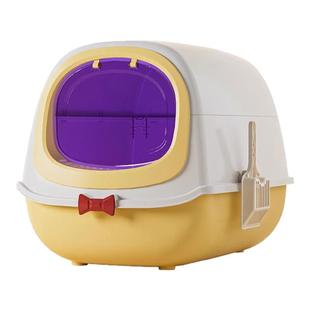 猫砂盆超大号防外溅全封闭隔离杀菌除臭厕所屎盆防水带砂猫咪用品