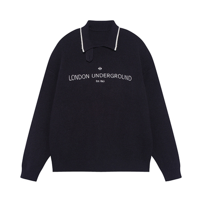 美式复古毛衣Endweep翻领百搭