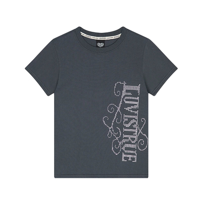 LUVISTRUE EL LUVISTRUE LOGO TEE（炭灰色） MU韩国官网直邮进口
