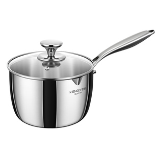 铿锵316不锈钢奶锅家用加高无涂层煮面锅大容量电磁炉专用煮汤锅