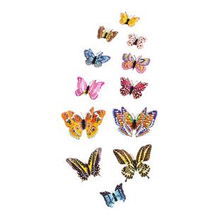 3D夜光仿真蝴蝶墙面派对装饰品挂件免打孔电视墙贴卧室贴画冰箱贴