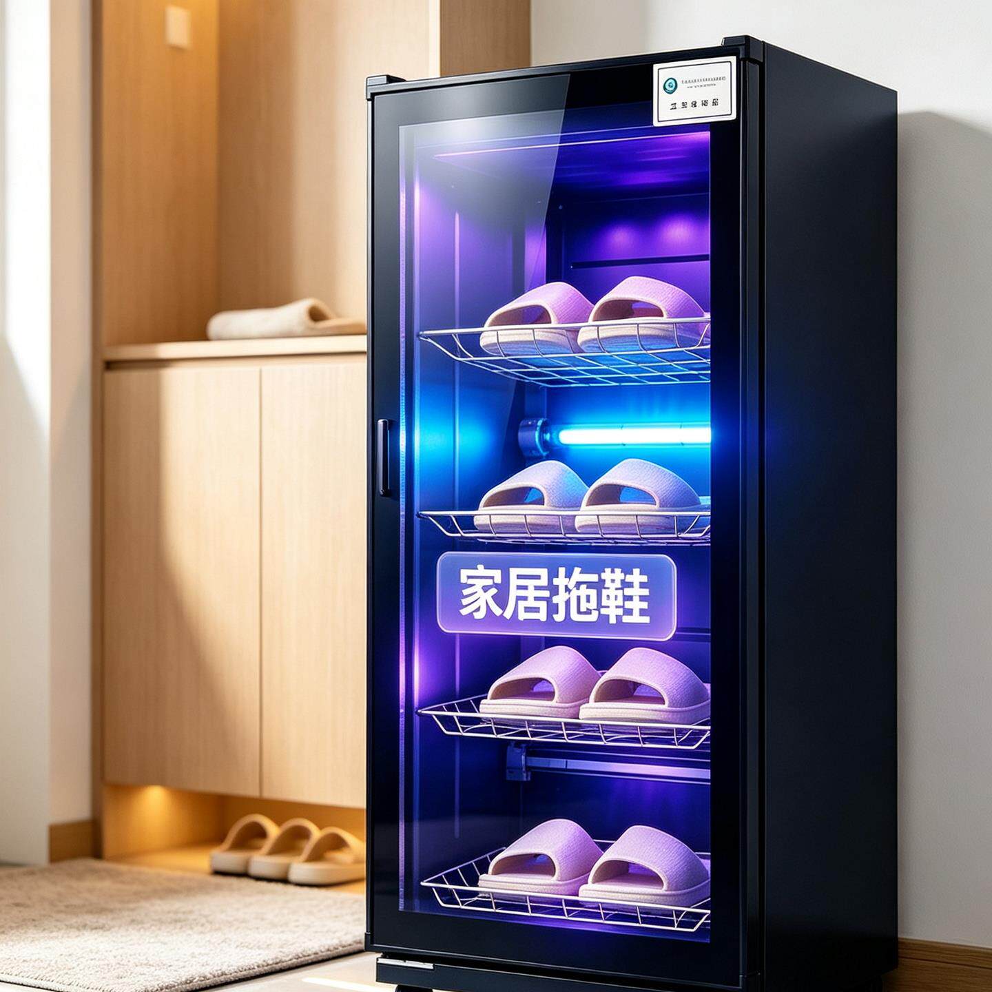 鞋子消毒柜家用立式纹绣商家拖鞋专用柜毛巾奶瓶美睫修甲器箱小型