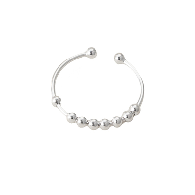 猫蛰S925纯银减压焦虑戒指