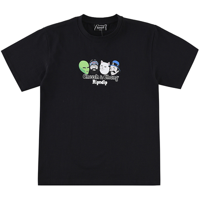 美国RIPNDIP嬉皮士抽烟卡通短袖