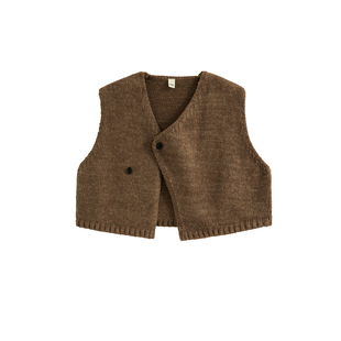 砚台家儿童马甲女童针织开衫背心女宝宝春装坎肩小女孩上衣秋冬季
