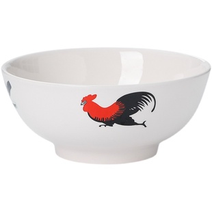 陶瓷公鸡碗怀旧复古老式鸡公碗 公鸡寸斗碗TVB周星驰电影道具碗