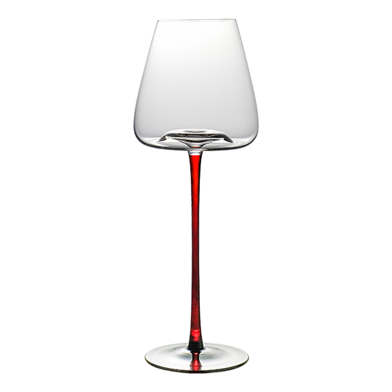 新款高脚红酒杯家用浪漫黑红领结水晶玻璃杯轻奢高档微醺葡萄酒杯