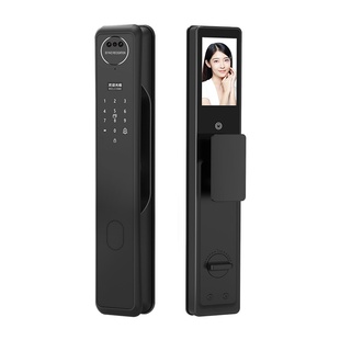全自动指纹锁带监控人脸识别密码锁家用门锁电子锁智能门锁木门锁