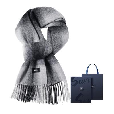 HLA/海澜之家围巾男士秋冬保暖舒适围脖礼盒装送男友礼物时尚百搭
