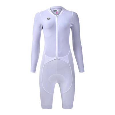 CRST四季纯白女公路车连体骑行服