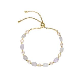 京润珍珠 年梦银S925淡水珍珠手链5-6mm春夏甜美手链生日礼物女