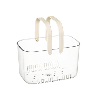 手提洗澡篮子浴室洗漱用品收纳篮学生宿舍透明沥水沐浴浴筐洗澡筐