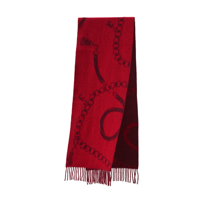 ELLE100%绵羊毛围巾女士秋冬季