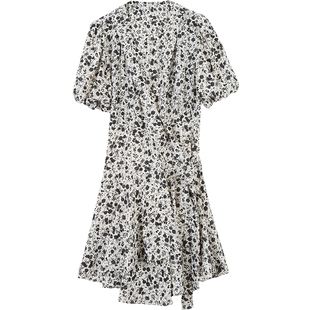 Lavinia法式收腰系带碎花裙夏新款连衣裙显瘦别致裙子E33L136