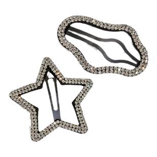 水钻云朵星星发夹女2026新款后脑勺碎发bb夹侧边刘海夹子头饰发卡