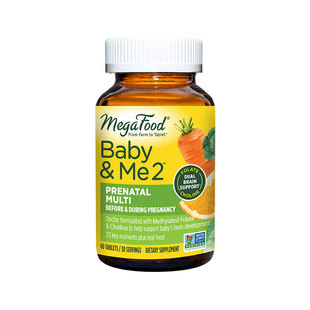 MegaFood全孕期复合维生素60片活性叶酸孕妇专用备孕矿物质DHA