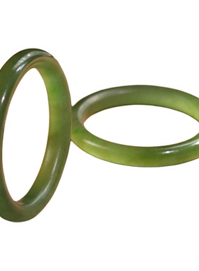 和田玉碧玉极细无黑点平安戒11号