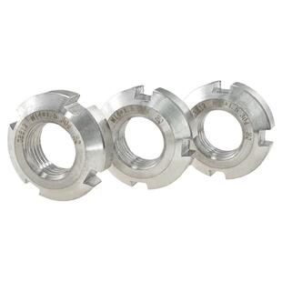 304不锈钢国标圆螺母GB812开槽止退螺帽M10M12M14M16M18M20-M200