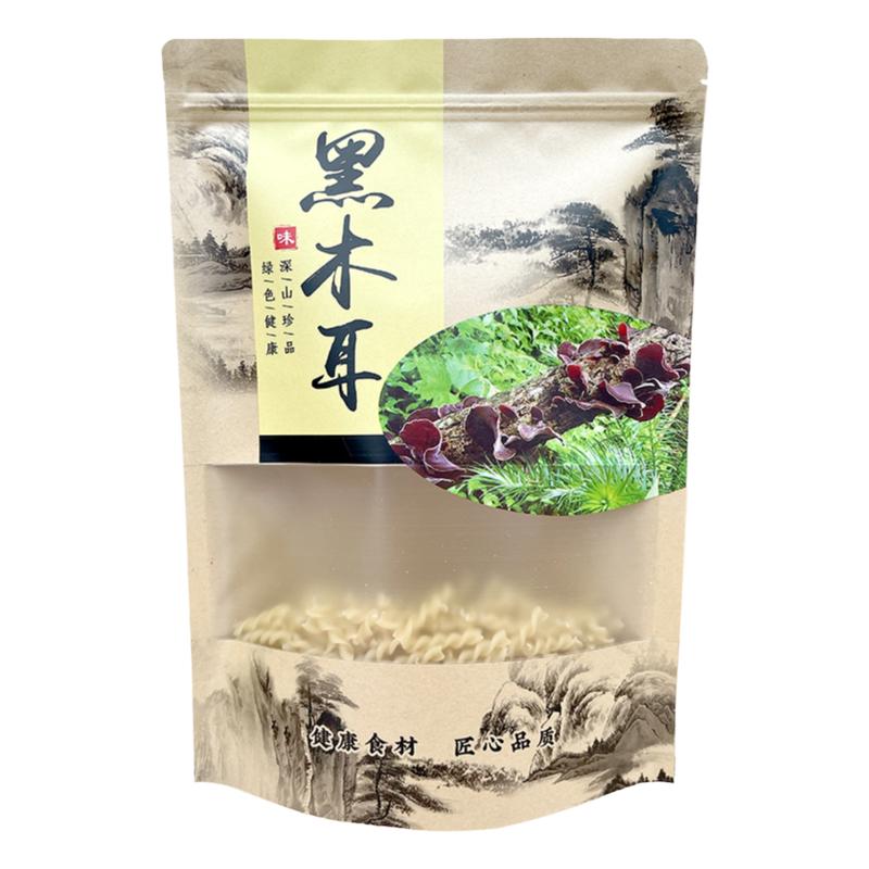 牛皮纸250克香菇黑木耳鹿茸菇茶树菇土特产笋干年货礼品自封袋子