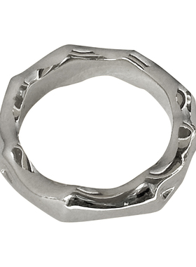 高级感素圈竹节戒指冷淡风