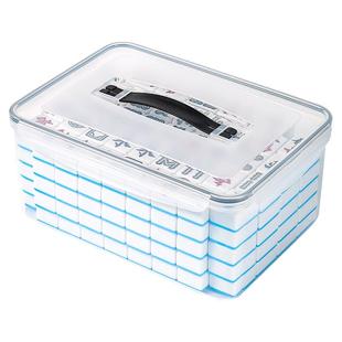 麻将加厚透明收纳盒收藏箱麻将馆储物盒大号家用麻将收纳盒带盖子