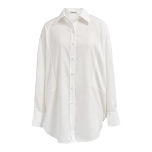 断码捡漏美洋MEIYANG高级感衬衫女抗皱宽松百搭时髦立体白衬衣