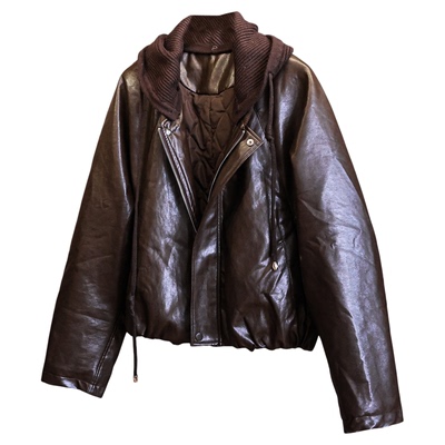 纯色复古针织拼接连帽拼接女棉衣