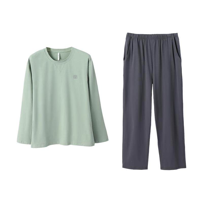 安之伴【安心睡眠】纯棉男士睡衣春秋新款休闲可外出长袖家居服
