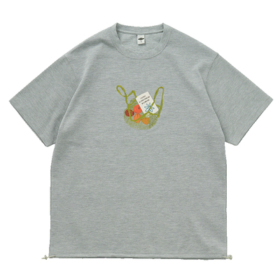 714street华夫格水果印花短袖