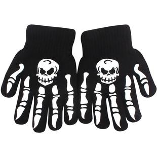 儿童手套冬宝宝保暖五指双层加厚男童针织女童写字骑行中大童学生