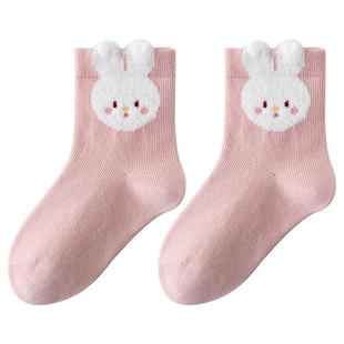 女童袜子秋冬儿童袜子棉袜a类可爱中筒袜子女孩宝宝2026新款爆款