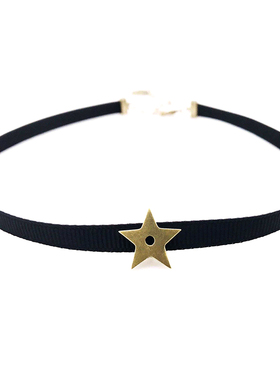 奥米CHOKER五角星黑色简约颈链