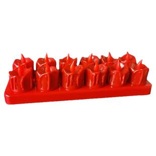 红色流泪可充电插电电子蜡烛灯led遥控剧本杀茶室供佛禅修长明灯