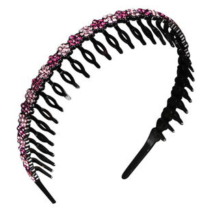 防滑落发箍发饰镶钻头饰防滑长齿压发细边头箍亮水钻发卡碎头发