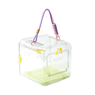 新派宠物鹦鹉外带笼牡丹虎皮玄凤小号手提户外便携透气鸟笼外出笼