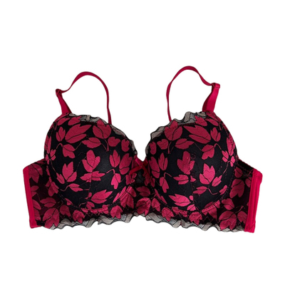 华丽卡芬都市性感蕾丝边大码文胸女人聚拢上托软钢圈大胸显小内衣