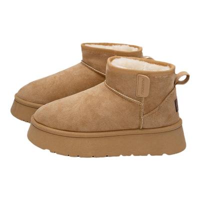 环球加绒厚底增高女雪地靴