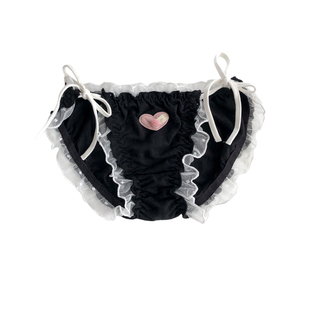 森日和叶黑粉绑带2026新款内裤女日系甜美可爱纯棉裆三角裤女纯欲