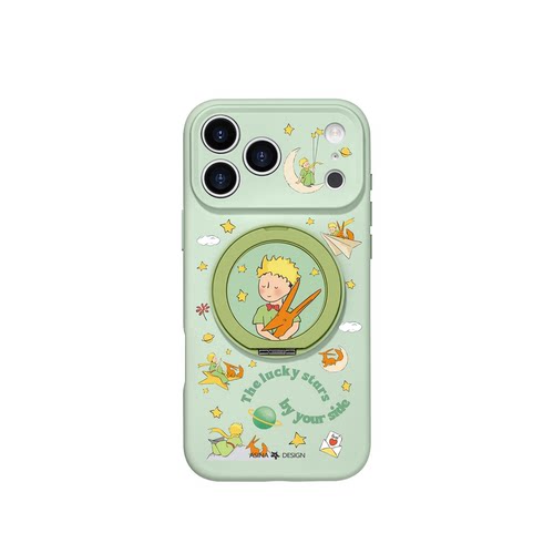 小王子星空适用iPhone17Promax手机壳新款苹果16Pro磁吸带支架套Bo3液态硅胶支点ip15高级感13pm全包好看可爱
