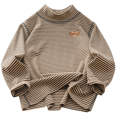 半高领德绒男童打底衫秋冬款