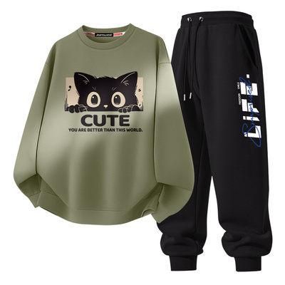 真维斯卫衣套装男青少年秋季外套