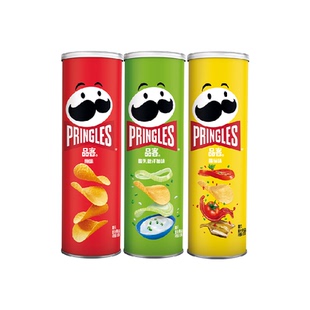 品客薯片三连罐110g*3罐原味/酸乳酪/番茄味零食休闲膨化网红食品