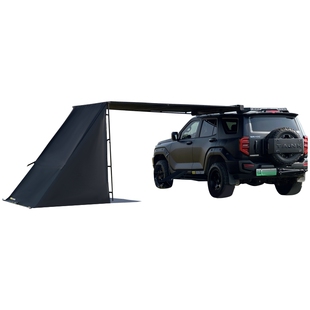 简森户外黑胶三角庇护所2拓展帐篷Pro黑化天幕侧车边帐防蚊虫露营