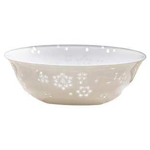 富玉陶瓷景德镇玲珑高温瓷吃饭碗家用面碗中式釉下彩纯白餐具送礼