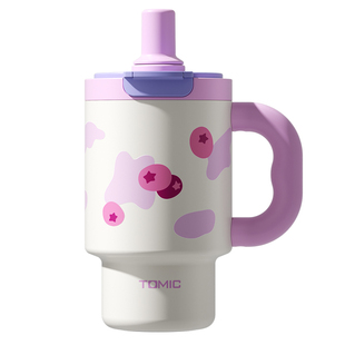 特美刻保温水杯大容量女生款高颜值不锈钢316不锈钢双盖保温杯