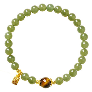 宫里上新和田玉手串女天然玉石手链珠子串珠新中式生日礼物送妈妈