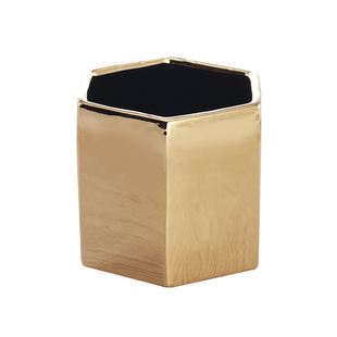 北欧金色陶瓷电镀金花瓶花盆花器 家居装饰品 家居婚房样板间摆件