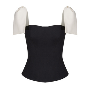 CORSELET 通勤丽人鱼骨时装胸衣一字领大蝴蝶结平口塑形显瘦抹胸
