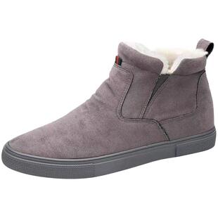 冬季男鞋加绒保暖大棉鞋2025年新款男士东北雪地靴百搭高帮短靴男